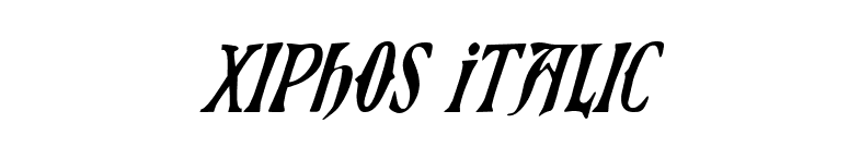 Xiphos Italic font preview