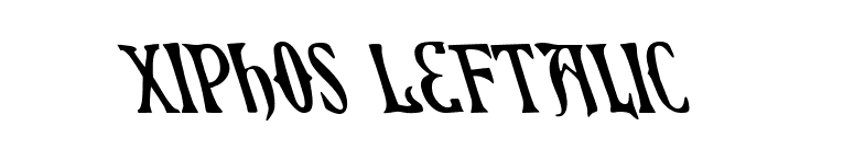 Xiphos Leftalic font preview