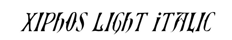 Xiphos Light Italic font preview
