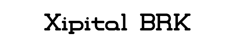 Xipital BRK font preview