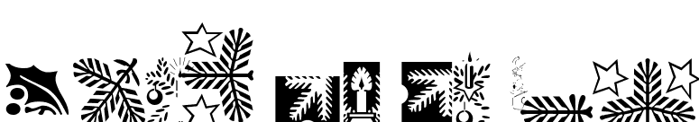 Xmas LH Pi Two font preview