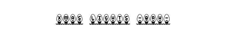 Xmas Lights -BRK- font preview