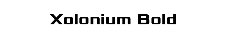 Xolonium Bold font preview