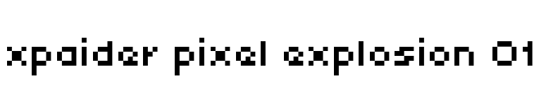 xpaider pixel explosion 01 font preview