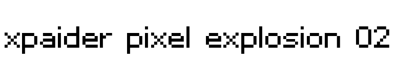 xpaider pixel explosion 02 font preview