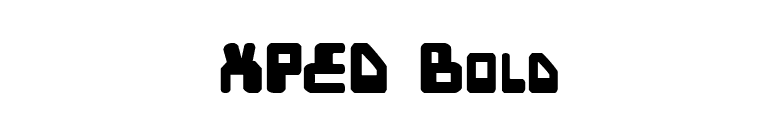 XPED Bold font preview