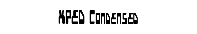 XPED Condensed font preview