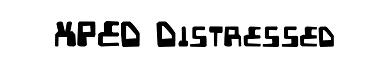 XPED Distressed font preview
