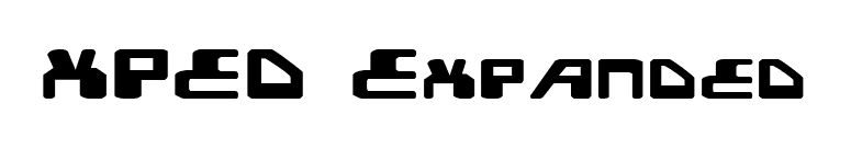 XPED Expanded font preview