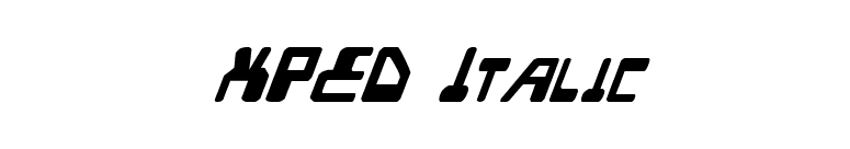 XPED Italic font preview