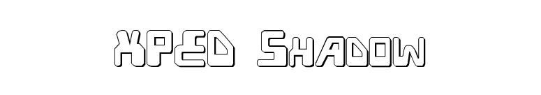 XPED Shadow font preview