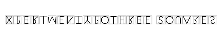 XperimentypoThree Squares font preview