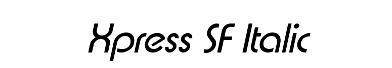 Xpress SF Italic font preview