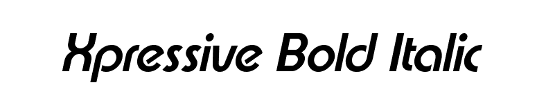 Xpressive Bold Italic font preview