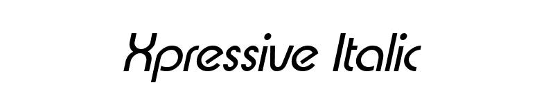 Xpressive Italic font preview