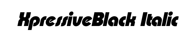 XpressiveBlack Italic font preview