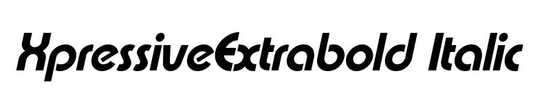 XpressiveExtrabold Italic font preview
