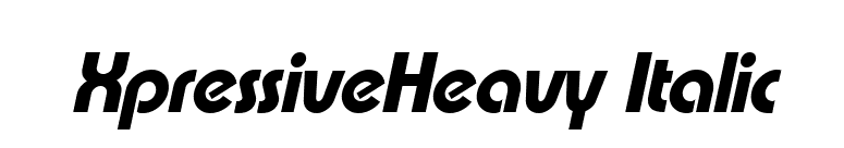 XpressiveHeavy Italic font preview