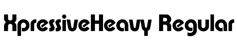 XpressiveHeavy Regular font preview