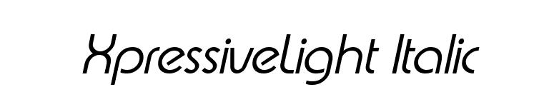 XpressiveLight Italic font preview