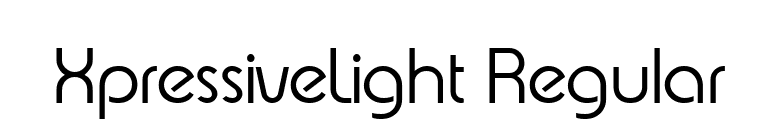 XpressiveLight Regular font preview