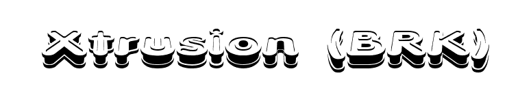 Xtrusion (BRK) font preview