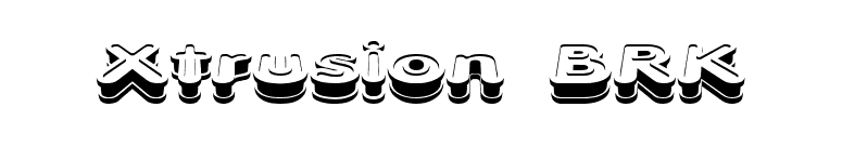 Xtrusion BRK font preview