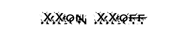 XXon XXoff font preview