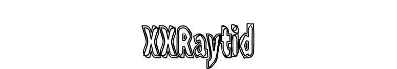 XXRaytid font preview