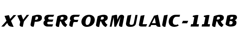XYPERFORMULAIC-11RB font preview