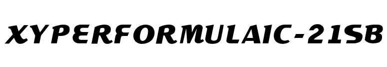 XYPERFORMULAIC-21SB font preview