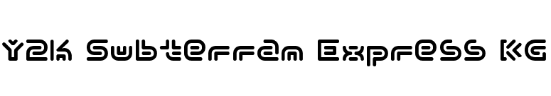 Y2k Subterran Express KG font preview