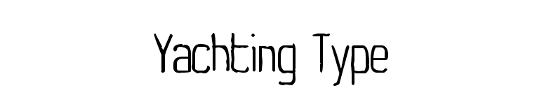 Yachting Type font preview