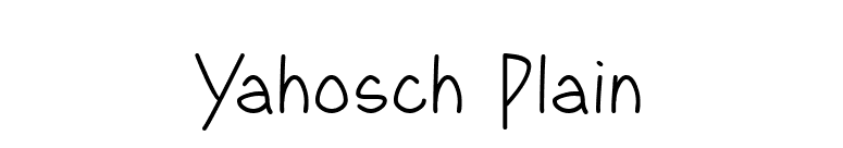 Yahosch Plain font preview