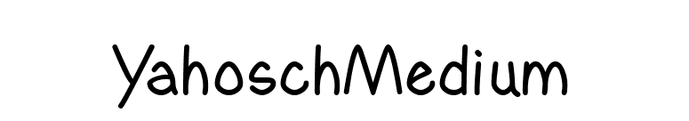 YahoschMedium font preview