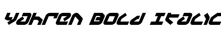 Yahren Bold Italic font preview