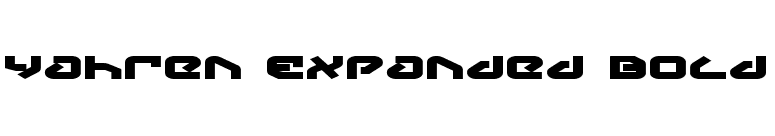 Yahren Expanded Bold font preview