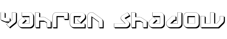 Yahren Shadow font preview