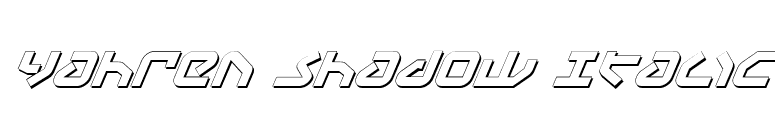 Yahren Shadow Italic font preview