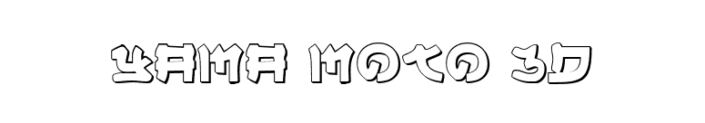Yama Moto 3D font preview