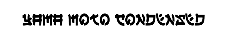 Yama Moto Condensed font preview