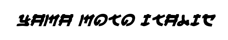 Yama Moto Italic font preview