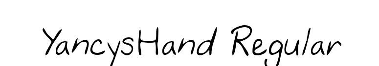 YancysHand Regular font preview