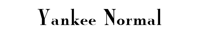 Yankee Normal font preview