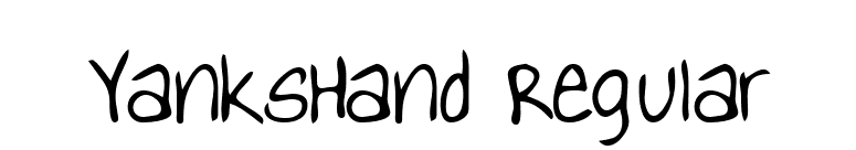 YanksHand Regular font preview