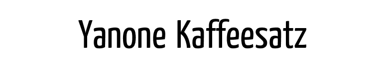 Yanone Kaffeesatz font preview