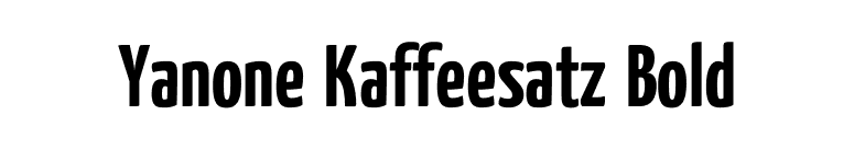 Yanone Kaffeesatz Bold font preview