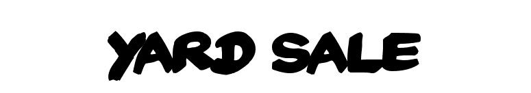 Yard Sale font preview