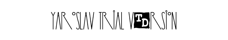 Yaroslav Trial Version font preview