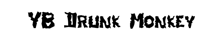 YB Drunk Monkey font preview